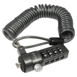 Linka zabezpieczająca do laptopa LogiLink NBS004, czarna | PartsPC.pl