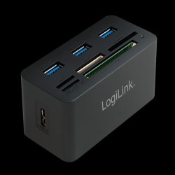 Hub USB LogiLink CR0042 USB3.0 z czytnikiem kart pamięci | PartsPC.pl