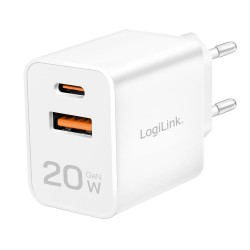 Ładowarka sieciowa LogiLink PA0369 USB GaN, 20 W, 1x USB-C (… | PartsPC.pl