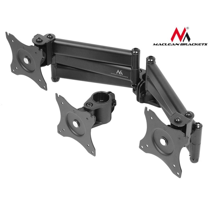 Uchwyt biurkowy na 3 monitory Maclean MC-691 13-27"... | PartsPC.pl