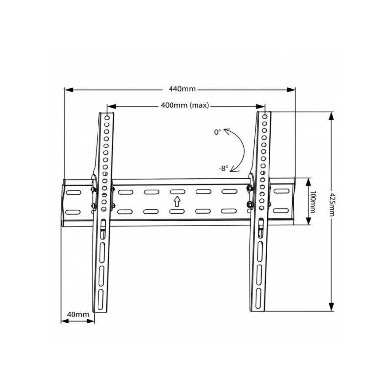 Uchwyt do telewizora Maclean MC-862 26-55" 40kg uniwersalny czarny max vesa