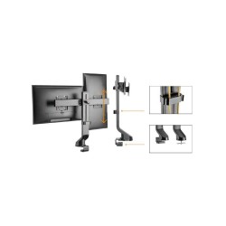 Uchwyt na dwa monitory Maclean MC-854 17"-27" 14kg VESA... | PartsPC.pl