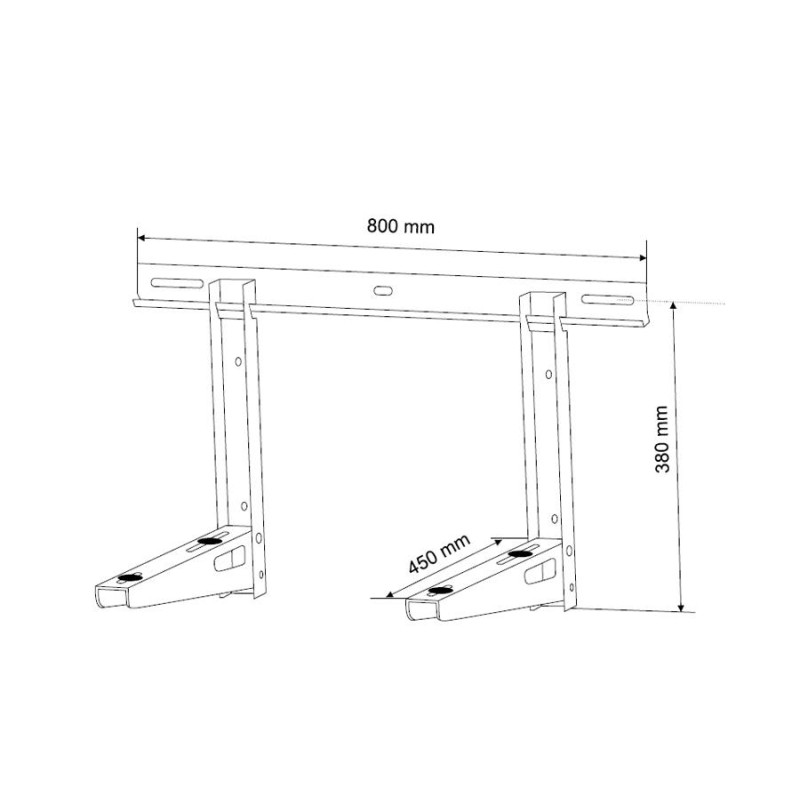 Uchwyt wspornik Maclean MC-622 do klimatyzatora do 100kg, komplet