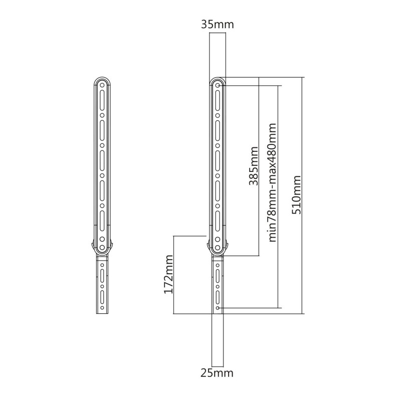Uchwyt na soundbar do TV Maclean MC-912 max 5kg czarny