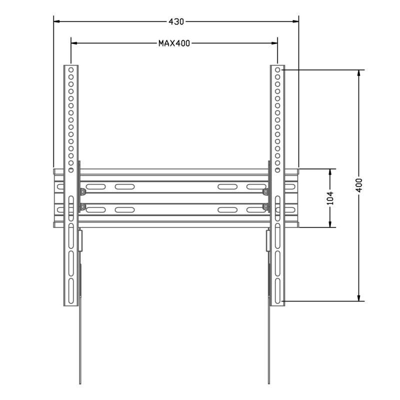 Uchwyt do telewizora lub monitora Maclean MC-748A max VESA 400x400, 32-70",