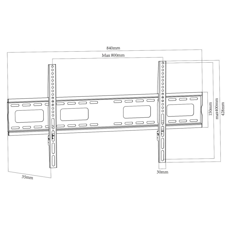 Uchwyt do TV Maclean MC-420, max VESA 800x400, 43-120", 120kg