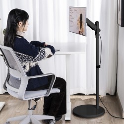 Stojak podłogowy na monitor/TV Maclean MC-970 B, mobilny, sprężyna gazowa,