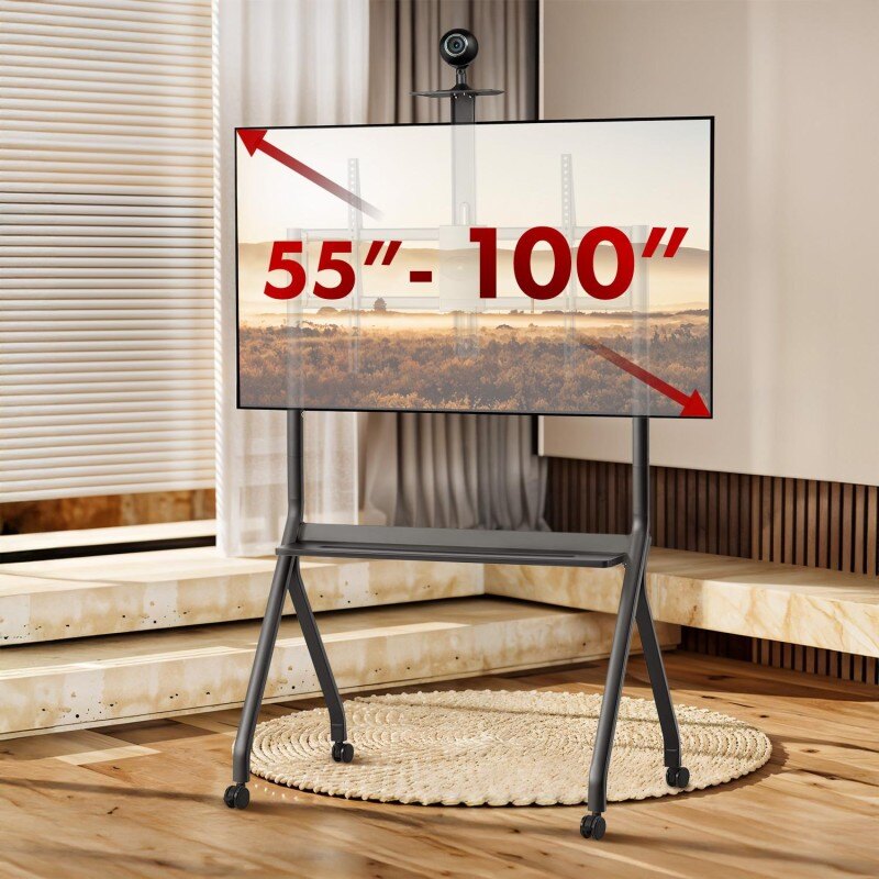 Stand / wózek do TV Maclean MC-114 B, półka na kamerę, na kó… | PartsPC.pl
