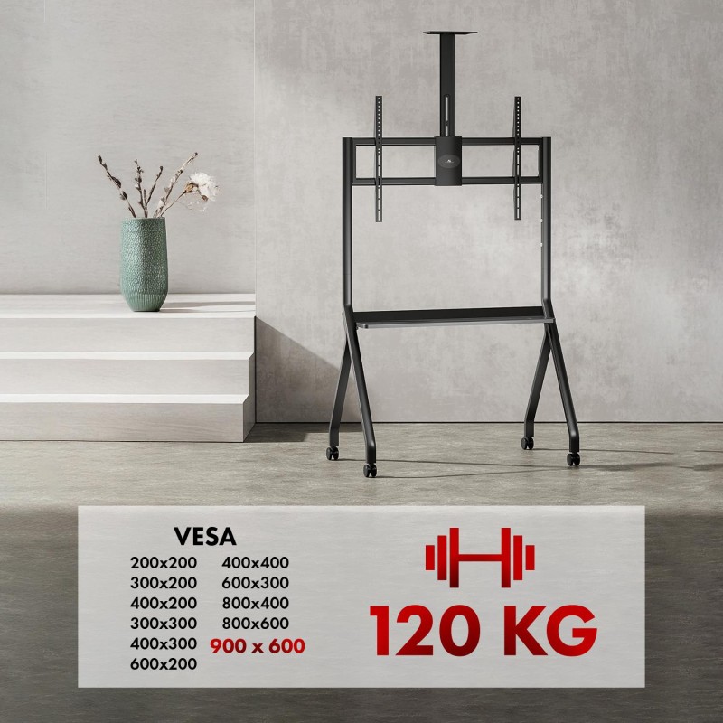 Stand / wózek do TV Maclean MC-114 B, półka na kamerę, na kó… | PartsPC.pl