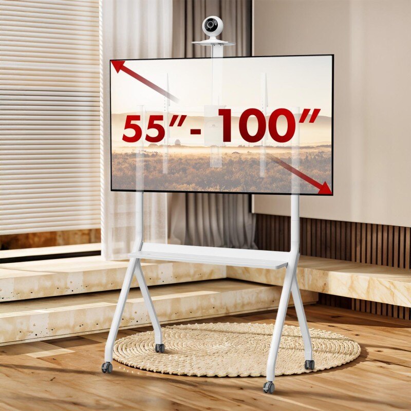Stand / wózek do TV Maclean MC-114 W, półka na kamerę, na kó… | PartsPC.pl