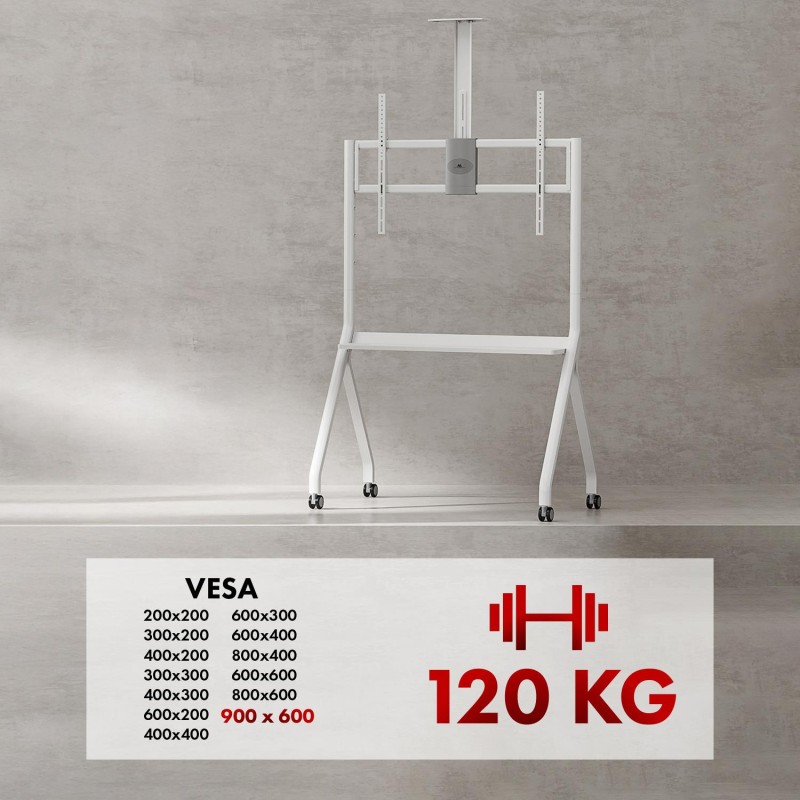 Stand / wózek do TV Maclean MC-114 W, półka na kamerę, na kó… | PartsPC.pl