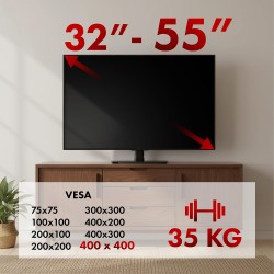 Stojak do TV Maclean MC-132, uniwersalny, na szafkę RTV, pod… | PartsPC.pl