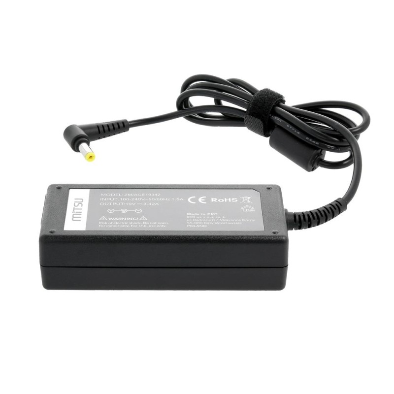 Zasilacz sieciowy Mitsu 19V 3.42A (5.5x1.7) 65W do not... | PartsPC.pl