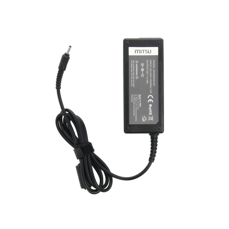 Zasilacz sieciowy Mitsu 19V 3.16A (3.0x1.1) 60W do notebooka… | PartsPC.pl