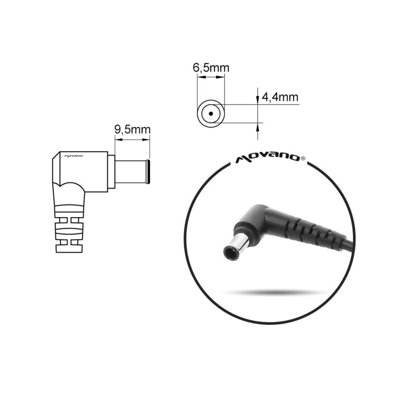 Zasilacz sieciowy Mitsu 19.5V 3.9A (6.5x4.4 pin) 75W d... | PartsPC.pl