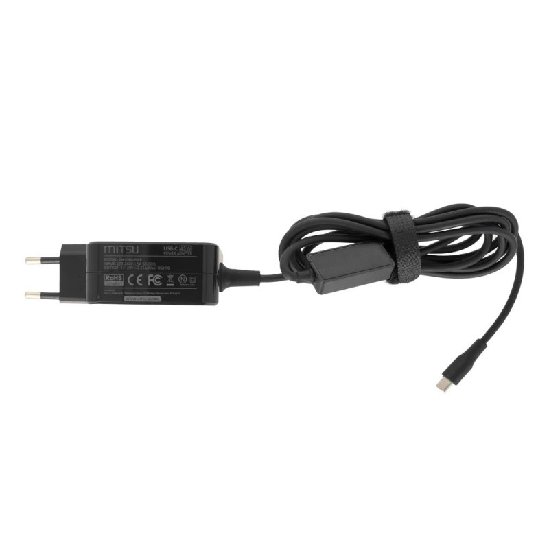 Zasilacz sieciowy Mitsu 45W USB-C, USBC, 5-20V, 2-3A (black)… | PartsPC.pl