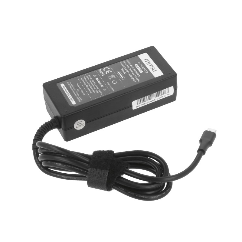 Zasilacz sieciowy Mitsu 65W USB-C, USBC, 5-20V, 3-3.25... | PartsPC.pl