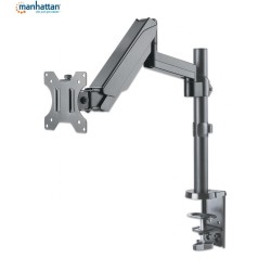 Uchwyt biurkowy LCD/LED Manhattan 17"-32", 8kg, sprężyna gazowa, czarny