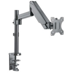 Uchwyt biurkowy LCD/LED Manhattan 17"-32", 8kg, sprężyna gazowa, czarny