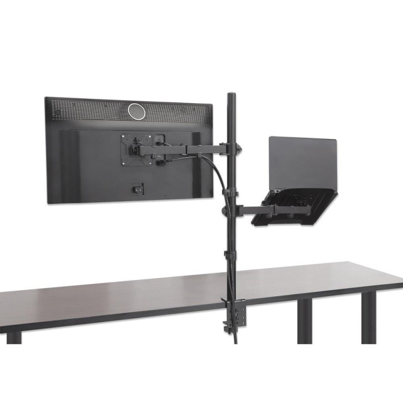 Uchwyt biurkowy Manhattan 13"-32", z półką na laptopa