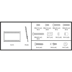 Uchwyt ścienny Manhattan 60"-100", 100kg slim | PartsPC.pl