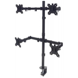 Uchwyt biurkowy Manhattan 13"-32" 4x8kg, 4 monitory | PartsPC.pl