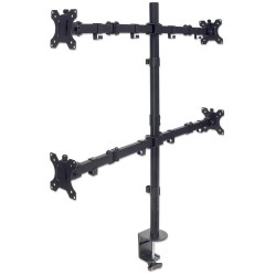 Uchwyt biurkowy Manhattan 13"-32" 4x8kg, 4 monitory | PartsPC.pl