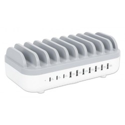 Stacja ładująca Manhattan 10-Portowa USB 120W
