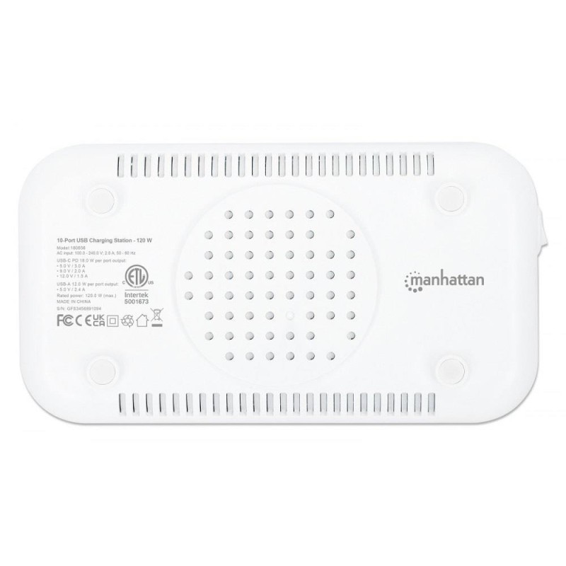 Stacja ładująca Manhattan 10-Portowa USB 120W