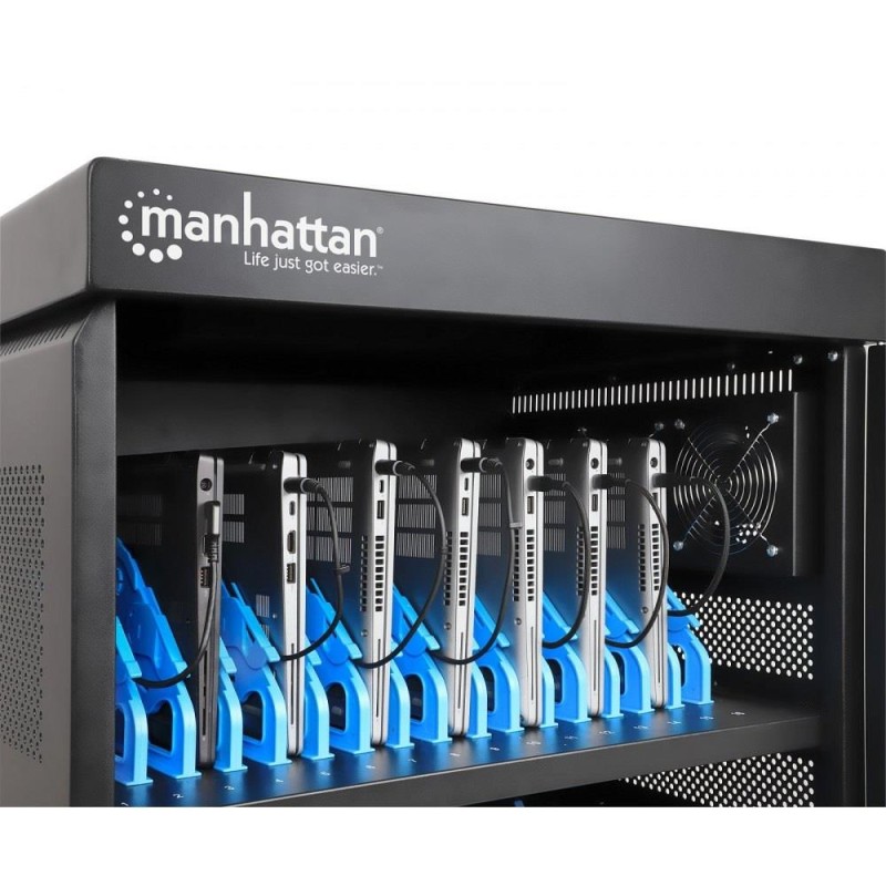 Stacja ładująca Manhattan do 32 laptopów 15.6" tabletów 32 gniazda AC