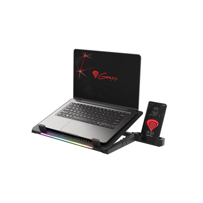 Podstawka pod notebooka Genesis Oxid 450 15.6" podświetlenie RGB, 5