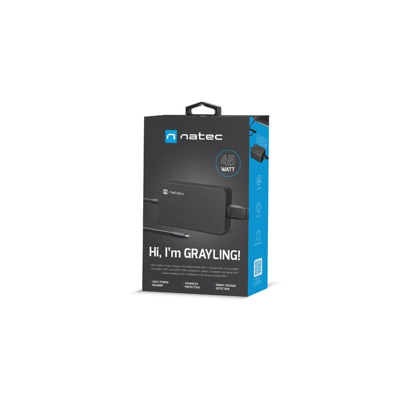 Zasilacz sieciowy uniwersalny Natec Grayling USB-C 45W do la… | PartsPC.pl