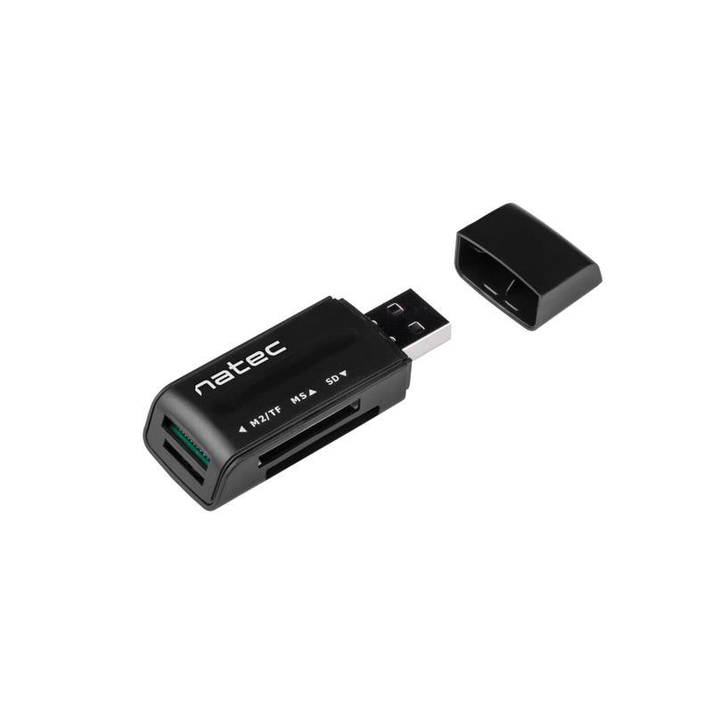 Czytnik kart Natec Mini Ant 3 SDHC MMC M2 MicroSD USB 2.0 Bl… | PartsPC.pl