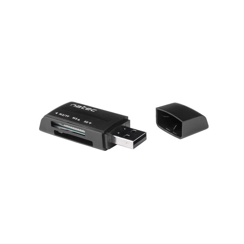 Czytnik kart Natec Mini Ant 3 SDHC MMC M2 MicroSD USB 2.0 Bl… | PartsPC.pl