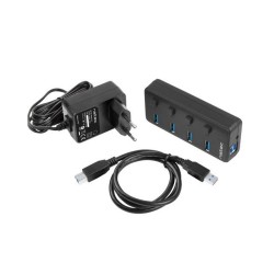 Hub USB Natec 4x USB 3.0 Mantis 2 z włącznikiem + zasilacz… | PartsPC.pl