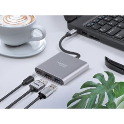 Hub USB Natec Fowler Multi Port mini USB-C PD, USB 3.0, HDMI… | PartsPC.pl
