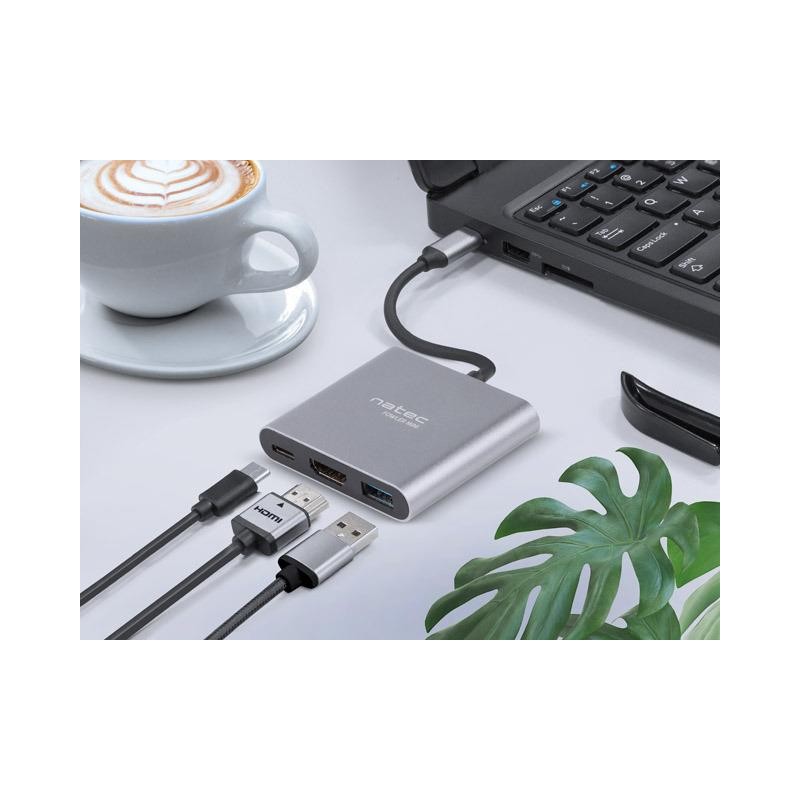 Hub USB Natec Fowler Multi Port mini USB-C PD, USB 3.0, HDMI… | PartsPC.pl