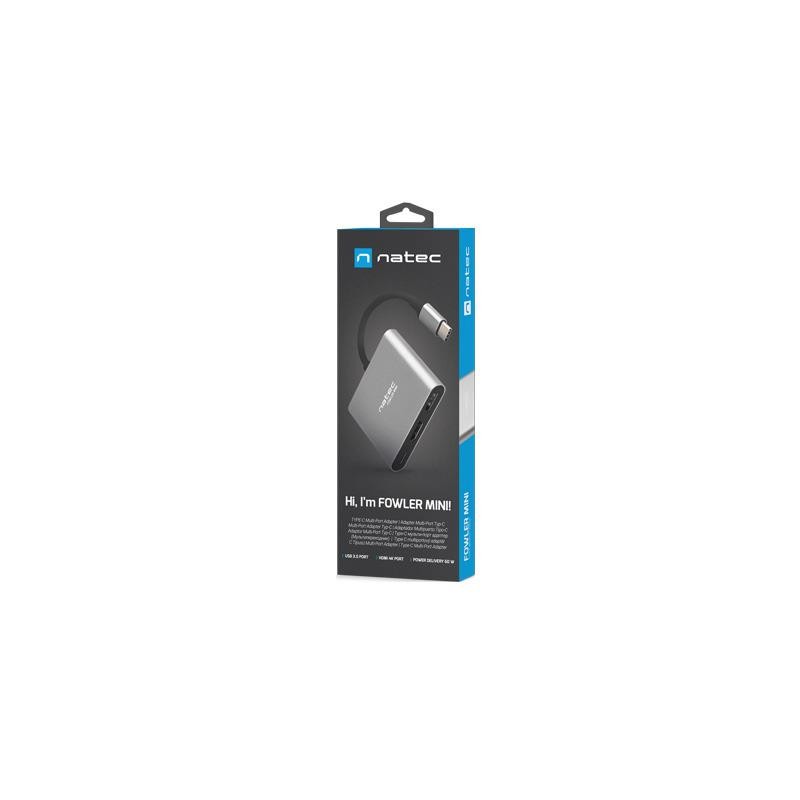 Hub USB Natec Fowler Multi Port mini USB-C PD, USB 3.0, HDMI… | PartsPC.pl
