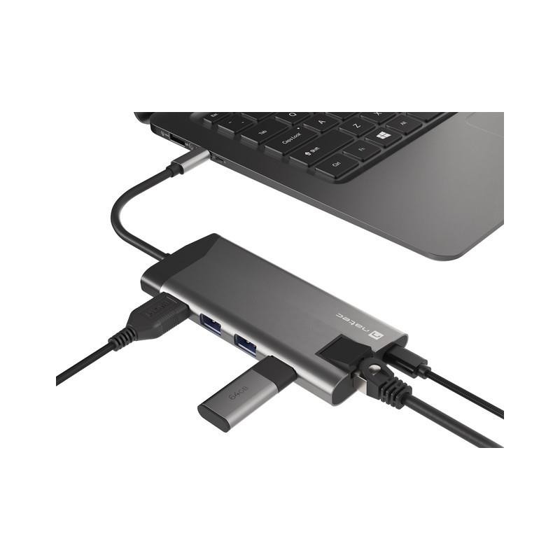 Stacja dokująca HUB USB Natec Fowler Plus Multiport USB-C PD… | PartsPC.pl