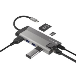 Stacja dokująca HUB USB Natec Fowler Plus Multiport USB-C PD… | PartsPC.pl