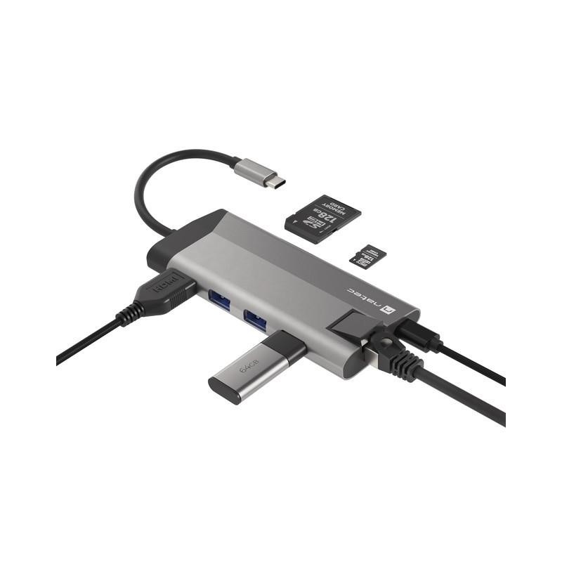 Stacja dokująca HUB USB Natec Fowler Plus Multiport USB-C PD… | PartsPC.pl
