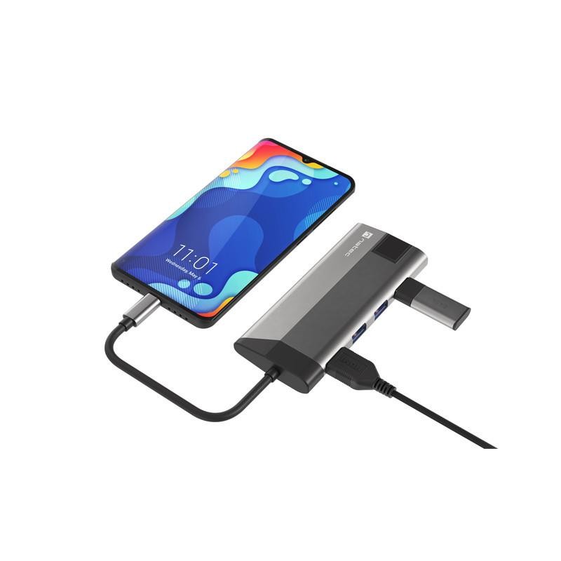 Stacja dokująca HUB USB Natec Fowler Plus Multiport USB-C PD… | PartsPC.pl