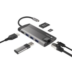 Stacja dokująca HUB USB Natec Fowler Plus Multiport USB-C PD… | PartsPC.pl