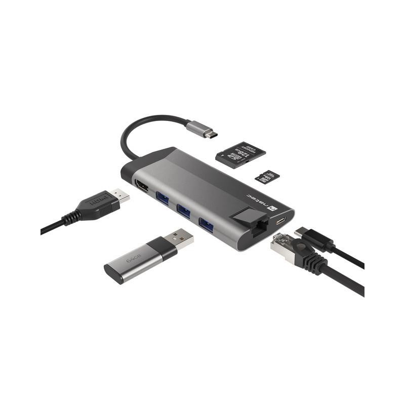 Stacja dokująca HUB USB Natec Fowler Plus Multiport USB-C PD… | PartsPC.pl