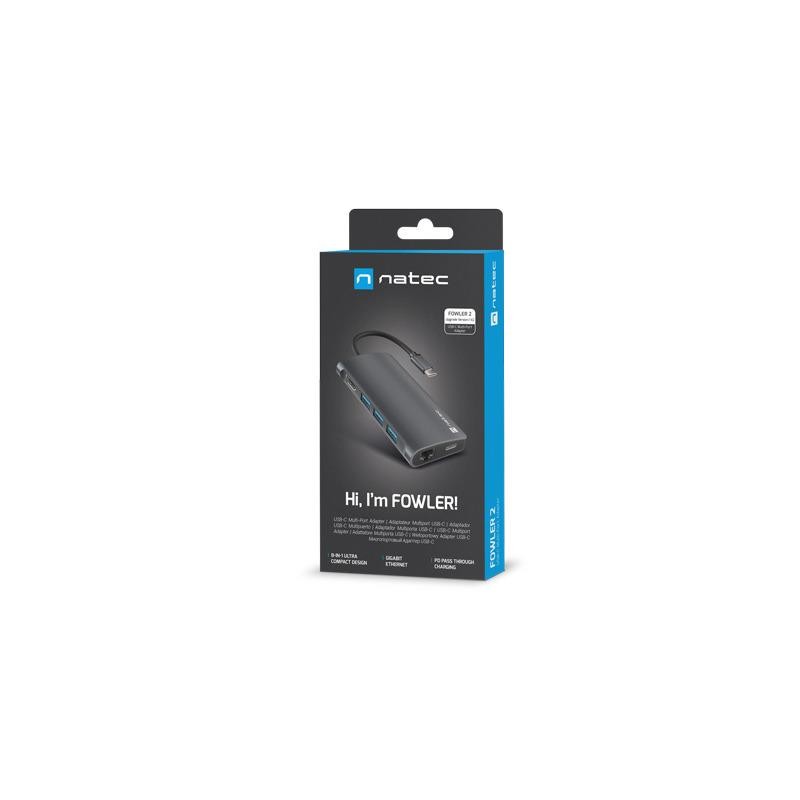 Stacja dokująca USB Natec Fowler 2 V2 Multiport USB-C - HUB … | PartsPC.pl