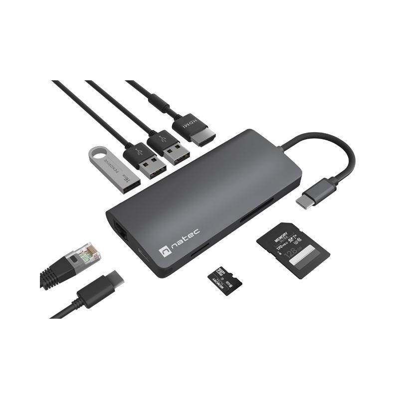 Stacja dokująca USB Natec Fowler 2 V2 Multiport USB-C - HUB … | PartsPC.pl
