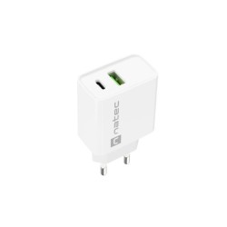 Ładowarka sieciowa Natec Ribera 1x USB-A + 1x USB-C 20W biał… | PartsPC.pl