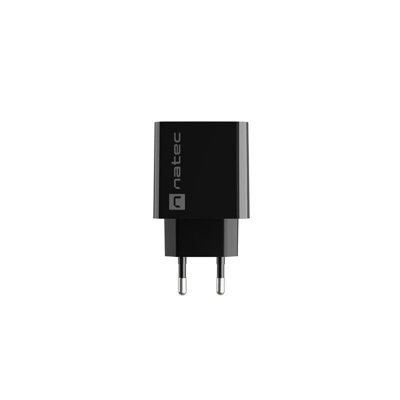 Ładowarka sieciowa Natec Ribera 1x USB-A + 1x USB-C 20W czar… | PartsPC.pl