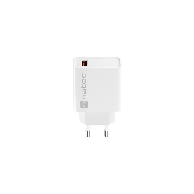 Ładowarka sieciowa Natec Ribera 1x USB-A 18W biała | PartsPC.pl