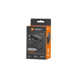 Ładowarka sieciowa Natec Ribera 1x USB-A 18W czarna | PartsPC.pl